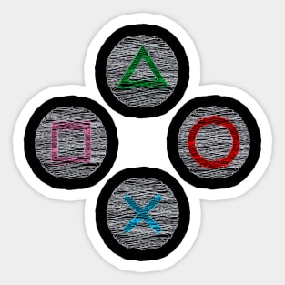 playstation button Sticker